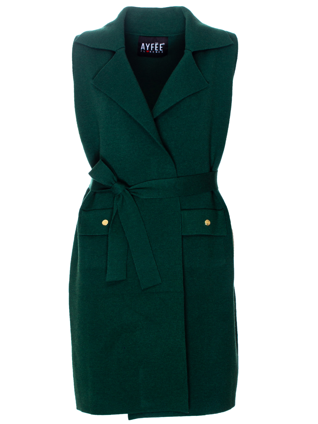 GILET LUNGO PUNTO TESSUTO, 2 TG 